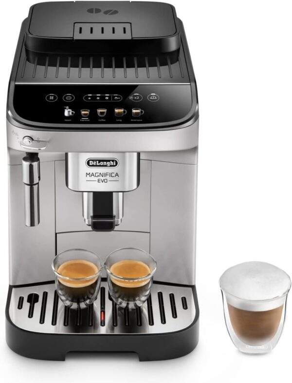 Kaffeevollautomat De’Longhi ECAM292.33.SB Magnifica Evo Silber und Schwarz – Bild 1