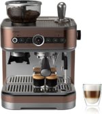 Philips Barista Brew Semi-Automatic Espresso Machine - Single & Double Espresso Button + Americano, 280g Double Bean Tank, Calibrated Jam, Metal Cappuccino (PSA3228/41)