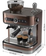 Philips Barista Brew Semi-Automatic Espresso Machine - Single & Double Espresso Button + Americano, 280g Double Bean Tank, Calibrated Jam, Metal Cappuccino (PSA3228/41) – Bild 3