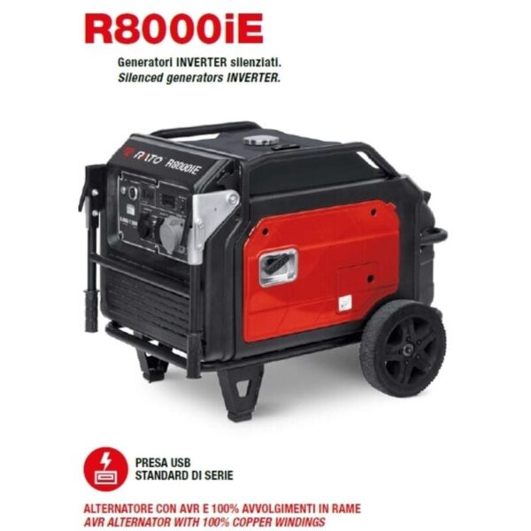 Générateur de courant silencieux à inverseur Rato R8E000i 420 cc démarrage électrique - Afbeelding 1