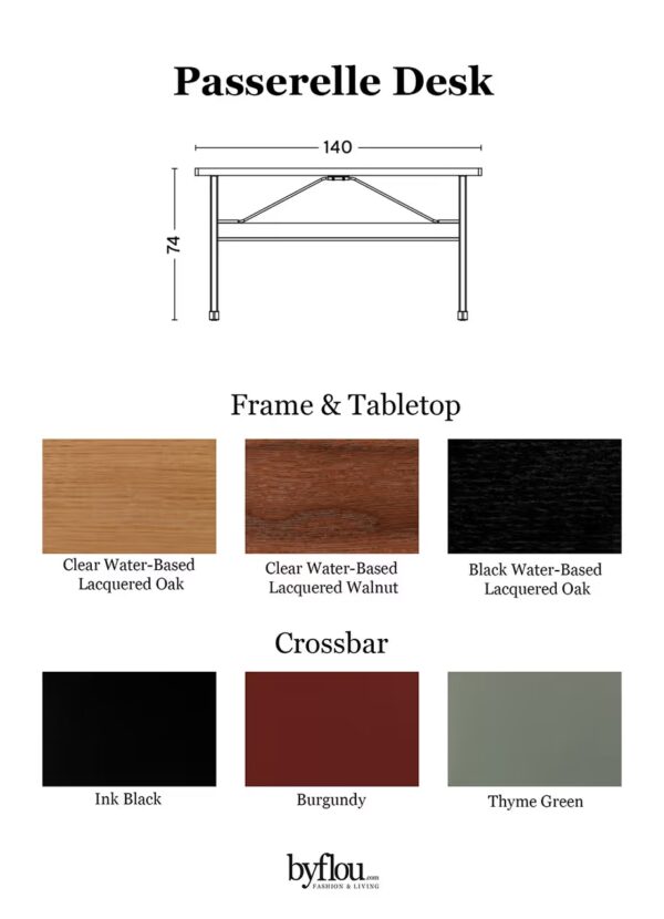 HAY - Passerelle Desk Oak. Ink black – Bild 2