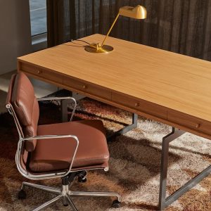 Karakter Office Desk Walnut/ Stainless Steel – Image 5