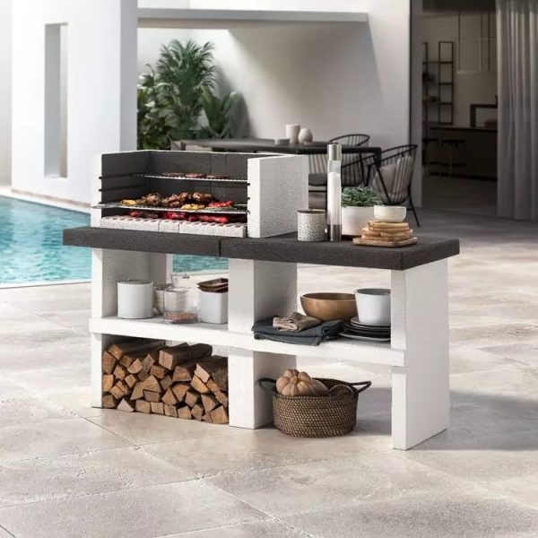 EASY GARDEN BY PALAZZETTI Barbecue fixe charbon avec plan de travail - Imagen 6