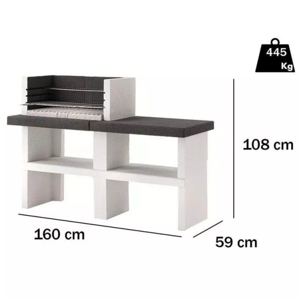 EASY GARDEN BY PALAZZETTI Barbecue fixe charbon avec plan de travail - Imagen 2