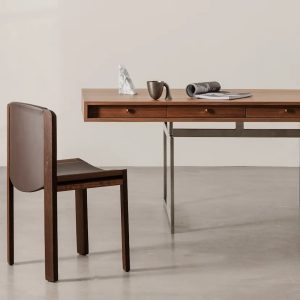 Karakter Office Desk Walnut/ Stainless Steel – Image 2