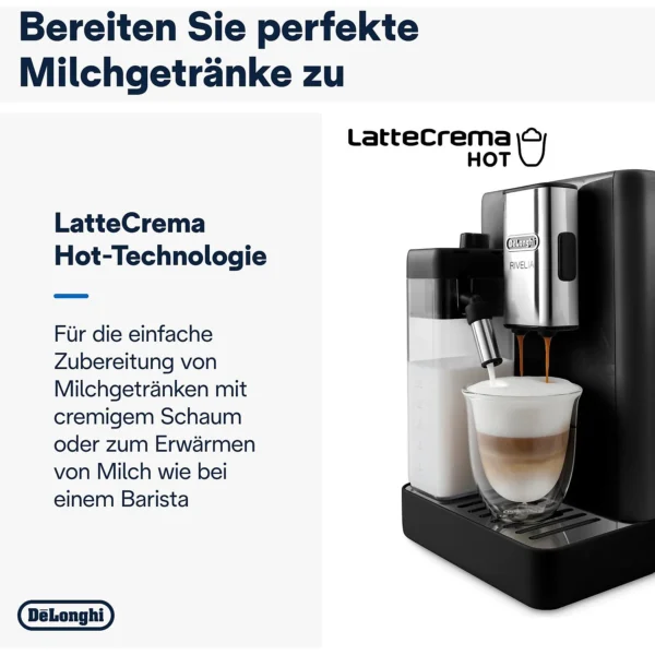 Kaffeevollautomat De’Longhi EXAM440.55.B Rivelia Milk Schwarz - Afbeelding 4