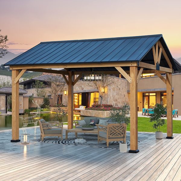 Mellcom Solid Wood Gazebo: Outdoor Spruce Gazebo for Patios – Bild 1