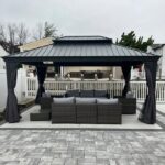 Gazebo Purple Leaf de Jardin Extérieur 4,85 x 3,65 M