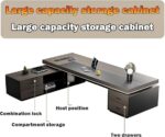 Modern L-Shape Office Desk with Storage and Cabinet Executive Desk – Image 2