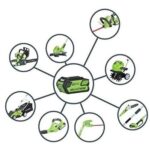 Greenworks Tools 2100207VC – Débroussailleuse brushless sans fil 40 V lithium‑ion, largeur de coupe 35 cm, avec 2 batteries 2 Ah et chargeur - Image 2