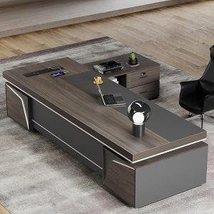 Modern L-Shape Office Desk with Storage and Cabinet Executive Desk