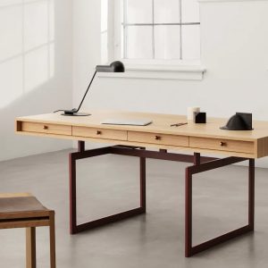 Karakter Office Desk Walnut/ Stainless Steel