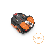 Worx - Robot Tondeuse connecté - LANDROID Vision - 600 m² - WR206E.1 (sans Installation de Fil périphérique, évite Obstacles, tond près des Bordures,