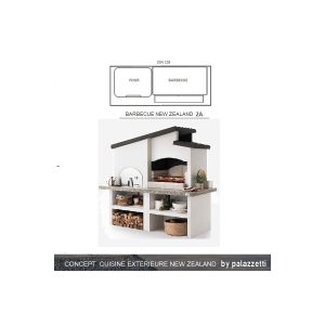Palazzetti Barbecue fixe + four New Zealand 2 187x95x204cm - Afbeelding 4