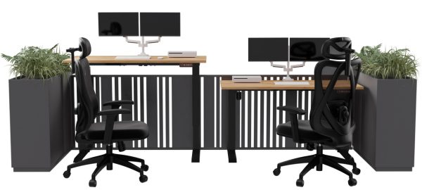 Natural Wood Standing Desk | White Oak Desk | OAKO Denmark 140x80cm / Black – Bild 2