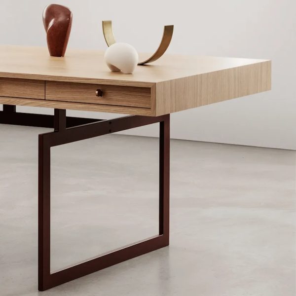 Karakter Office Desk Walnut/ Stainless Steel – Image 3