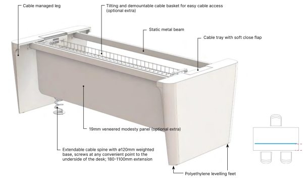 X10 BUREAU D'ANGLE | QUADRIFOGLIO OFFICE – Bild 3