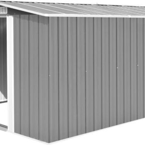 Tuinhuis 257x392x181 cm Metaalgrijs