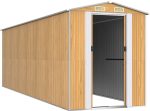 Tuinhuis Donkerbruin 192x357x223 Cm Gegalvaniseerd Staal - Imagen 3