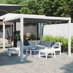 Pérgola de aluminio material clima bio blanca