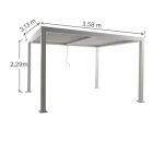 Pérgola de aluminio material clima bio blanca - Imagen 4