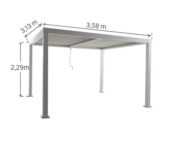 Pérgola de aluminio material clima bio blanca - Imagen 4