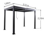Pérgola de aluminio naterial clima bio gris de 313x198 cm - Image 2