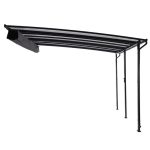 NATERIAL Pérgola de acero yena gris de 400x350x270 cm - Imagen 2