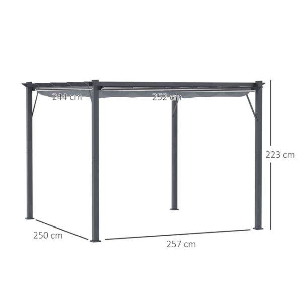 Pérgola Poliéster y Aluminio Outsunny 300x300 - Image 3