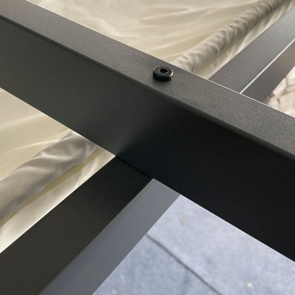 Pérgola Outsunny 396x296x220 cm crema - Imagen 4