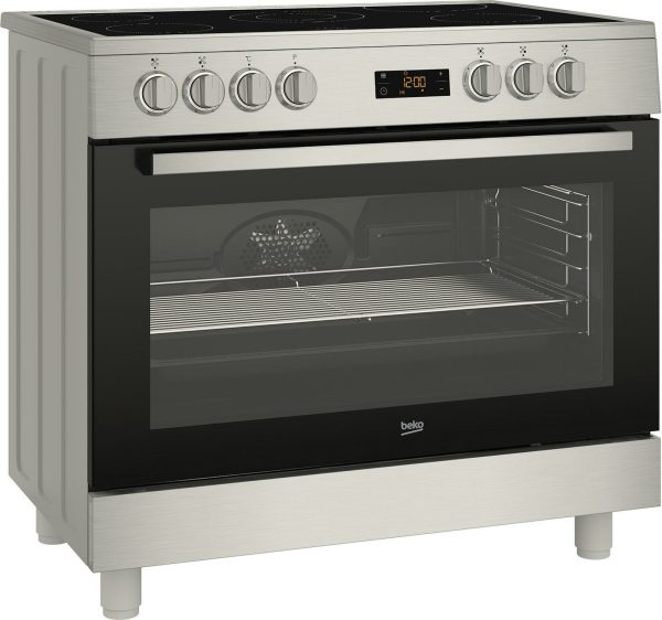 Cosmo 91 cm Haven Collection 173 cm elektrisch keramisch glasfornuis, 5-pitselementen, heteluchtoven, roestvrij staal - Image 4