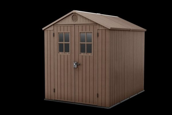 Caseta de exterior Darwin 6x8. 190x244x221 cm y 4,5m2 - Marrón – Image 1