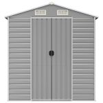 Cobertizo de jardín acero galvanizado gris claro 191x300x198 cm - Afbeelding 4