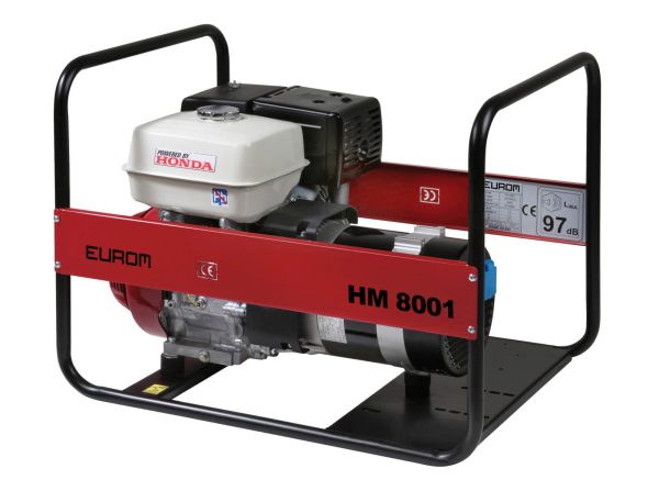 EUROM Benzine aggregaat HM8001E met Honda motor Elektrische start - Image 1