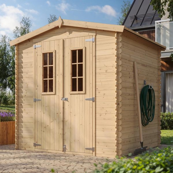 Cobertizo de madera con SUELO TRATADO TIMBELA m343c+m343g - Imagen 1
