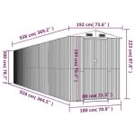 Caseta de jardín de acero galvanizado verde 192x938x223 cm – Bild 6