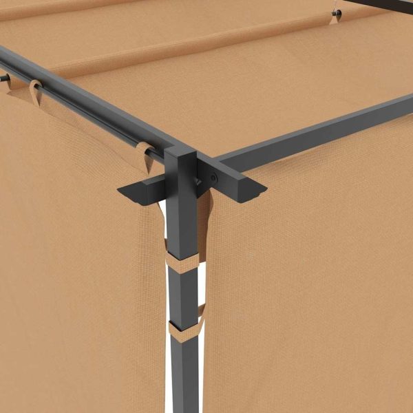 vidaXL Cenador con cortinas acero gris taupe 3x3 m - Image 3