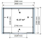 Tuinhuisje Houten schuur Blokhut 3x2,5m 28mm – Bild 6