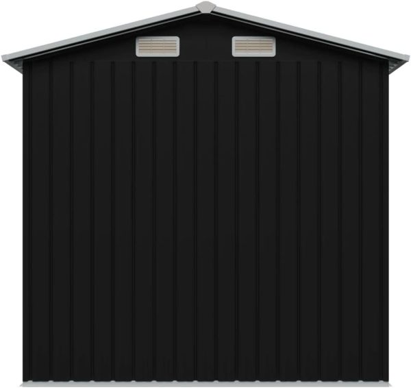 Garden Storage Shed Anthracite Steel 204x132x186 Cm - Afbeelding 3
