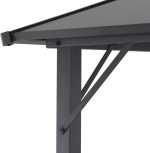 Cenador con tejado aluminio 3x3 m negro Vidaxl - Image 3