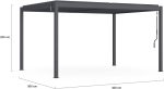 Pérgola con lamas orientables en gris antracita- IDMarket - Afbeelding 3