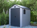 Resin garden shed CESIO - Grey - 3.65 m²