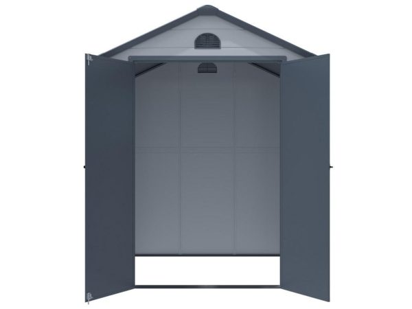 Resin garden shed CESIO - Grey - 3.65 m² - Imagen 5