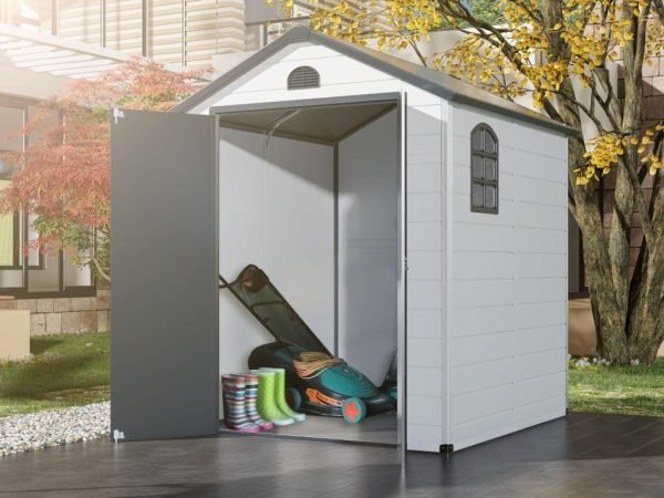 Resin garden shed CESIO - Grey - 3.65 m² - Imagen 7