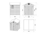 Resin garden shed CESIO - Grey - 3.65 m² - Imagen 8