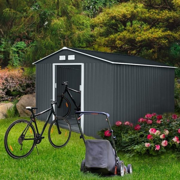 HATTORO S300 gereedschapsschuur tuinhuis schuur 15 m³ grijs – Image 4
