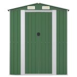 Caseta de jardín de acero galvanizado verde 192x523x223 cm - Cobertizos – Bild 4