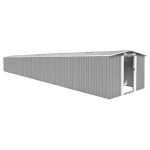 Cobertizo de jardín acero galvanizado gris 257x990x181 cm Vidaxl