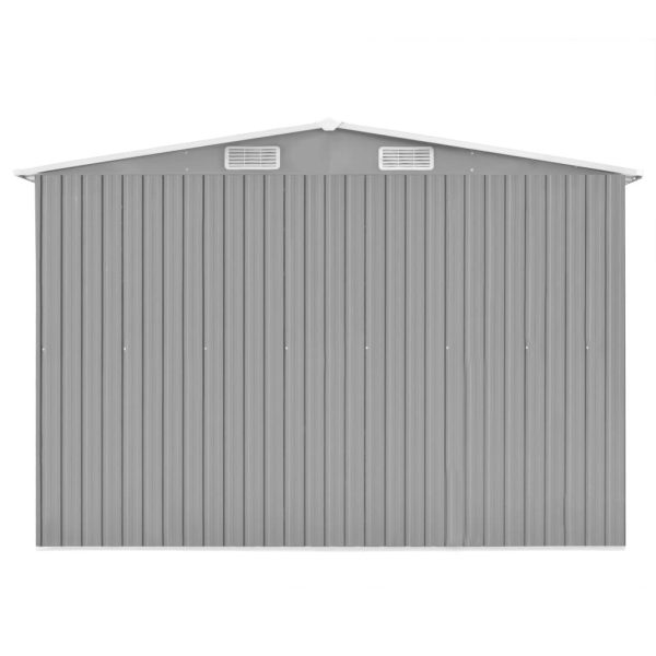 Cobertizo de jardín acero galvanizado gris 257x990x181 cm Vidaxl – Image 4