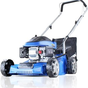 Hyundai 16" / 40cm 79cc Petrol Lawnmower 25-75mm Cuts 45L Grass Catcher